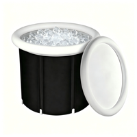 Baignoire à glace portable OEM 119 Gal avec couvercle en tissu imperméable, pour une personne, thérapie par immersion froide, récupération, baril gonflable