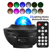 Mini veilleuse LED USB pour Bluetooth télécommande ciel étoilé projecteur ondulation couleurs de l'eau alimenté par batterie