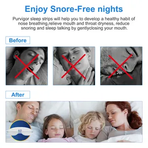 Grosir Perbaikan Hidung Pernapasan Malam Hari Tidur Mulut Bernapas Mendengkur Keras Strip Mulut Tidur Pita Mulut untuk Mendengkur