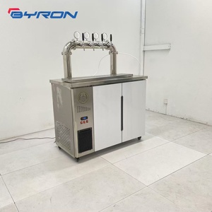 Máquina dispensadora de cerveza de 4 grifos con nevera para barriles y columna de cerveza en forma de U, enfriador comercial de bebidas para pub, cervecería y hostelería. - Product Image 2