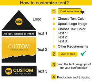 10 X10FT Custom Printing Pop Up Baldachin Zelt Aluminium rahmen Custom Festzelt Zelt mit halben Wänden