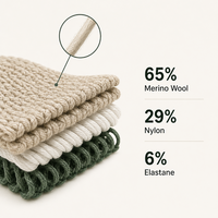 Chaussettes en laine mérinos personnalisées pour la randonnée, chaussettes thermiques rembourrées pour la montagne et les bottes de travail, commande en gros