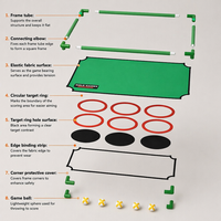 Ensemble de jeu de mini-golf portable avec cibles en métal et plastique, jeu d'entraînement de golf et de pong pour l'intérieur et l'extérieur, idéal pour les fêtes de famille et les jardins.