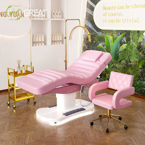 Muebles modernos para salón de belleza superventas, cama de pestañas faciales curvadas, cama de masaje con Base blanca eléctrica de alta calidad - Product Image 2