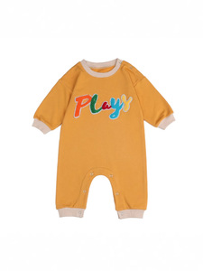 Combinaison en coton pour <span class=keywords><strong>bébé</strong></span> nouveau-né, broderie en chenille colorée, <span class=keywords><strong>pyjama</strong></span> à pieds unisexe pour nourrisson, vêtements de <span class=keywords><strong>bébé</strong></span> mignons - Product Image 4