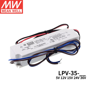 Meanwell ไดรเวอร์ไฟ LED กันน้ำแหล่งจ่ายไฟ IP67ไฟ12V 24V 36V 48V AC เป็น DC แรงดันไฟฟ้าคงที่สำหรับกลางแจ้งแถบไฟสัญญาณ - Product Image 4