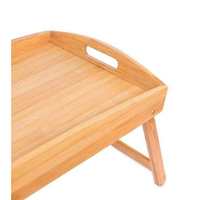 Plateau de lit flottant en bambou naturel personnalisé, finition laquée, multifonctionnel, pour petit-déjeuner, pliable, cuisine et salle de bain, vente en gros