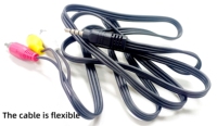 Câble AV audio et vidéo de haute qualité de 1.5m DC à 3rca stable haute vitesse durable couleur noire