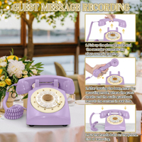 Téléphone rétro pour messages vocaux de mariage, enregistreur de messages audio pour mariages, fêtes prénuptiales, anniversaires, cadeau de mariage unique