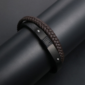 Pulsera trenzada de acero de titanio estilo Harajuku, multicapa con hebilla de Metal, regalo Unisex, joyería CE548 - Product Image 4