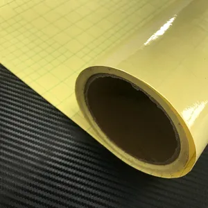 Film transparent auto-adhésif en PVC de meilleure qualité, film de stratification à froid 50 60 80 microns, doublure jaune
