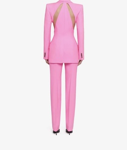 नई फैशन कस्टम साइकेडेलिक में घटा एकल छाती जैकेट गुलाबी कटआउट महिलाओं के ब्लेज़र जैकेट स्टाइलिश देवियों सूट रंगीन जाकेट - Product Image 3