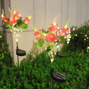 Luces solares para jardín, lámpara LED con forma de flor, iluminación decorativa para patio, jardín y césped, resistente al agua y alimentada por energía solar. - Product Image 2