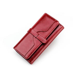 Andong RFID <b>Ladies</b> <b>Wallet</b> Trifold <b>Wallet</b> Japanese Korean Style Phone Coin <b>Purse</b> Genuine Cow Leather - Product Image 3
