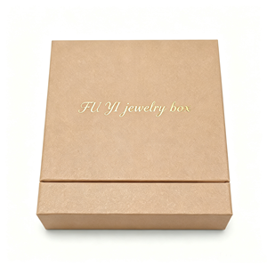 Premium Eco-friendly Handmade Luxury Square <b>Slide</b> <b>Drawer</b> Cardboard Jewelry Box Customized Color Cream Satin Lining for Gold - Product Image 1
