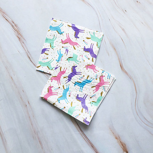 Palmy nouveau décagonal coloré dessin animé <span class=keywords><strong>licorne</strong></span> papier jetable assiette papier tasse serviettes fête vaisselle ensemble anniversaire décoration - Product Image 5