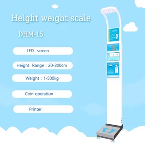 เครื่องชั่งน้ำหนักและวัดส่วนสูงแบบหยอดเหรียญ ยี่ห้อ Veidt รุ่น DHM-15 รองรับน้ำหนักได้ 500 กก. ความสูง 235 ซม. พร้อมระบบวัดค่าดัชนีมวลกาย (BMI) ด้วยคลื่นอัลตราโซนิก - Product Image 5