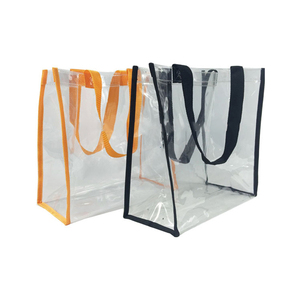 Custom pu pvc eva plastic pvc clear tote shopping bags