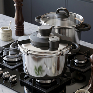 Casserole de cuisine en acier inoxydable pour cuisinière à gaz et à induction, cuisson rapide, anti-explosion, autocuiseur - Product Image 6