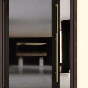 Poignée de <span class=keywords><strong>porte</strong></span> d'entrée principale en bois de luxe minimaliste, poignée de <span class=keywords><strong>porte</strong></span> en verre moderne en acier inoxydable personnalisée pour chambre à coucher - Product Image 2