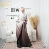 Set atasan dan rok motif floral ombre modest 2 potong untuk wanita ukuran besar, lengan panjang, panjang mata kaki, cocok untuk Eid dan pernikahan di Dubai