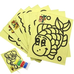 ของเล่นเด็กหลากสีภาพวาดทรายสุด<span class=keywords><strong>สร้างสรรค์</strong></span>พร้อมไส้ผ้าฝ้าย PP วัสดุสำหรับการเรียนรู้ก่อนวัยเรียน - Product Image 2