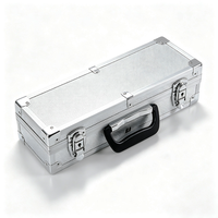 Valise de transport en aluminium robuste avec mousse EVA, valise de transport d'équipement en aluminium avec poignée pour l'électronique