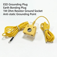 Prise de terre antistatique jaune à 3 broches pour contrôle ESD, point de liaison à la terre 3x10mm, produit de sécurité