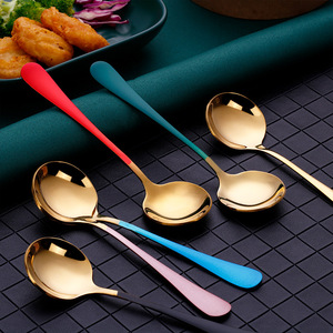Gros Miroir Argenterie Acier Inoxydable Noir Cuillère À Thé En Métal <span class=keywords><strong>Dessert</strong></span> Cuillère À Thé Pour La Fête - Product Image 1