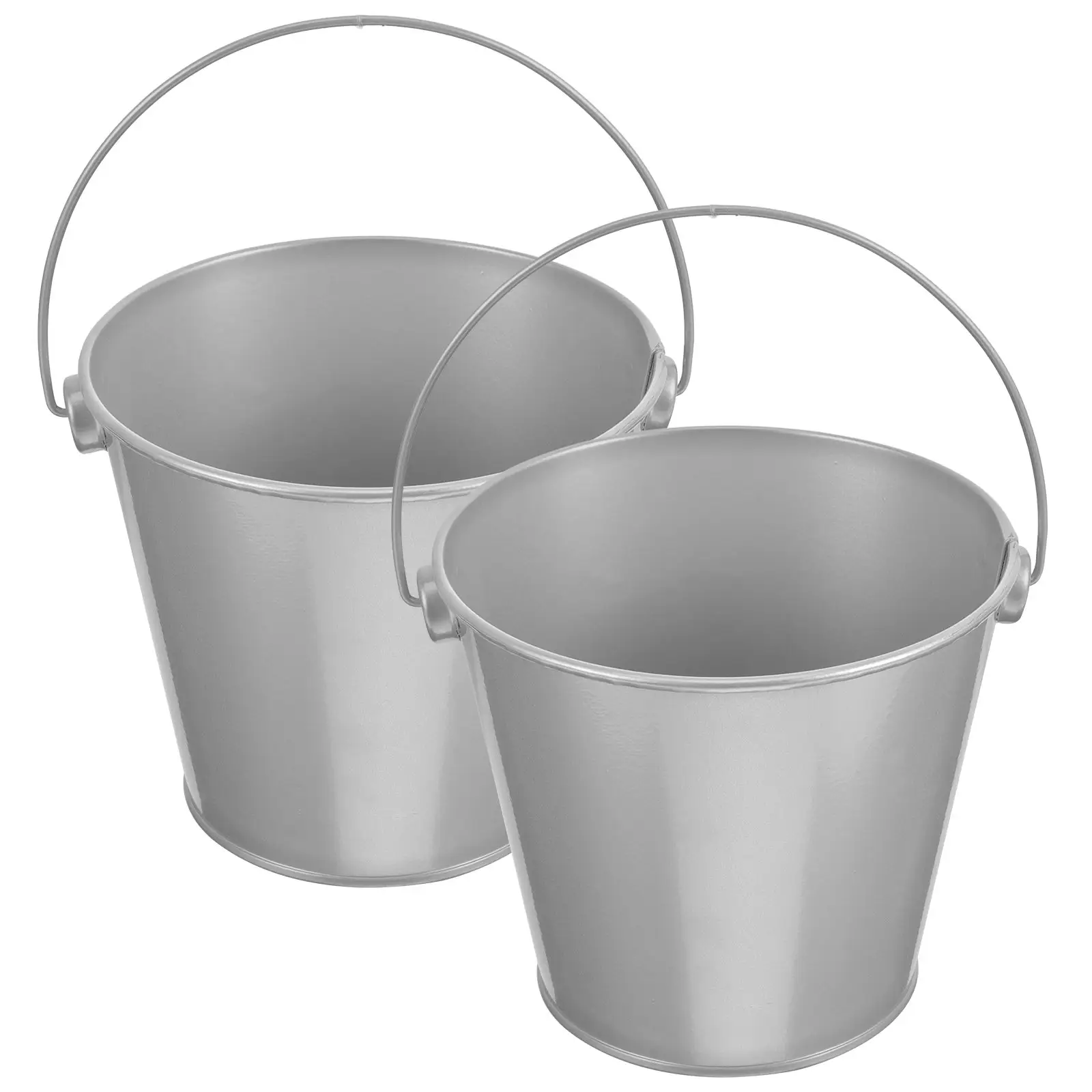 2 uds macetas para plantas macetas para decoración de interiores maceta de cubo de hierro galvanizado para niños