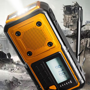 LCD Display Portable Factory Weather Alert Hand Crank Solar Radio with Flashlight and Power Bank Function Outdoor Camping Radio - Product Image 2