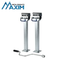 Nouveau support de remorque en acier au carbone galvanisé argenté Maxim, capacité de charge de 2000 kg, 600 mm, pour camping-car, caravane, jambe réglable, rapide