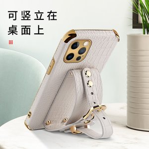 ใหม่ล่าสุดสายรัดข้อมือ<span class=keywords><strong>6D</strong></span> บั๊มเปอร์หนัง PU สำหรับ <span class=keywords><strong>iPhone</strong></span> 11 12 13 14 15 16 17 <span class=keywords><strong>Plus</strong></span> Pro MAX เคสโทรศัพท์มือถือ - Product Image 4