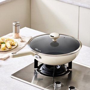 Little Bear Ceramic Frying <b>Pan</b> 30Cm <b>Nonstick</b> Wok For Gas Stove - Product Image 1