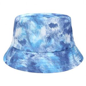 Painted Tie-dye Fisherman Hat, Men's and Women's Double-<b>sided</b> Hat, Outdoor Two-wear Sunshade Casual Basin Hat - Product Image 4