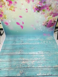 5x10ft fleur mur rose photographie arrière-plans plancher de bois nouveau-né Photo <span class=keywords><strong>Studio</strong></span> vert enfants impression numérique <span class=keywords><strong>Amazon</strong></span> 1-7 jours - Product Image 5