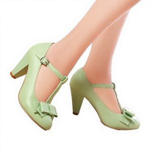 Zapatos Mary Jane de Tacón Cuadrado con Correa en el Tobillo para Mujer, Tacón Alto de 7.5 cm, Plataforma Resistente, Zapatos de Tacón para Primavera, Verano y Otoño - Product Image 2