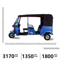 Tricycle Électrique QSD à Grande Vitesse pour 6 Passagers, Fourniture Directe Usine, 4500W, Couple Élevé, Tricycle Électrique de Montagne Équipé