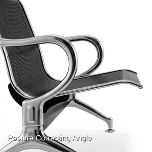 Assurez la sécurité des patients dans votre zone de triage avec une chaise d'attente médicale robuste Keling pour hôpital - Product Image 3