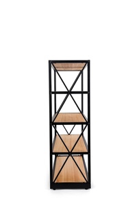 Khung thép x-Đơn vị kệ mặt với 5 tầng gỗ rắn, mở lại-Hiển thị lưu trữ trang trí văn phòng tự nhiên-Bán buôn - Product Image 4