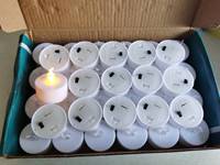 Mini bougies chauffe-plat LED scintillantes en plastique à motif de pilier sans flamme pour mariage et décoration de la maison