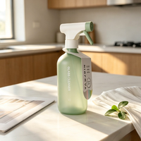 Bouteille pulvérisateur vide rechargeable personnalisée Boston 500 ml en verre cristal avec pulvérisateur à gâchette pour nettoyage et detailing, sérigraphiée
