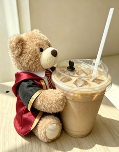 Oso <span class=keywords><strong>de</strong></span> peluche súper suave estilo <span class=keywords><strong>Hogwarts</strong></span>, adorno para abrazar tazas con diseño <span class=keywords><strong>de</strong></span> taza <span class=keywords><strong>de</strong></span> café, con túnica <span class=keywords><strong>de</strong></span> mago y corbata a rayas, juguete temático - Product Image 5