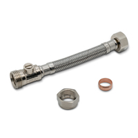Fabrication tuyau flexible avec isolation laiton écrou longs roseaux tuyau robinet connecteur tuyau 15mm * 1/2 pouce filetage femelle