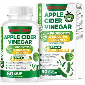 Pillole Vegan ACV 3-in-1 capsule di aceto di sidro di mele probiotici ed enzimi digestivi per la dieta Keto promuove
