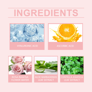 Tonique en spray à l'eau de rose végétalien certifié bio, apaisant, hydratant, sans alcool, soin de la peau coréen de luxe, vitamine C, acide hyaluronique - Product Image 5