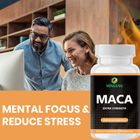 Kapsul Suplemen Maca Extra Strength OEM/ODM 60 Kapsul Ekstrak Lada Hitam Organik Campuran Herbal Vitalitas Dewasa