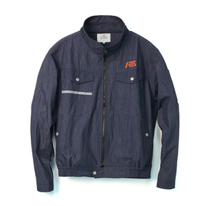 Aubert <b>Cooling</b> <b>Jacket</b> Navy Blue Long Sleeve Fan Enhanced Work Wear Manufacturing Protection Unisex Mandarin Collar - Product Image 1