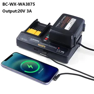 Charger for Worx WA3875 20V 18V Li-ion battery 3.0A charger for Worx WA3520 WA3525 WA3578 WA3575 WA3742