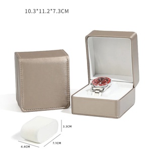 Estuche para Reloj Negro, Organizador Individual para Reloj, Caja de Regalo con Almohadilla, Estuche de Exhibición de Reloj de Pulsera de Cuero PU para Hombre y Mujer - Product Image 4